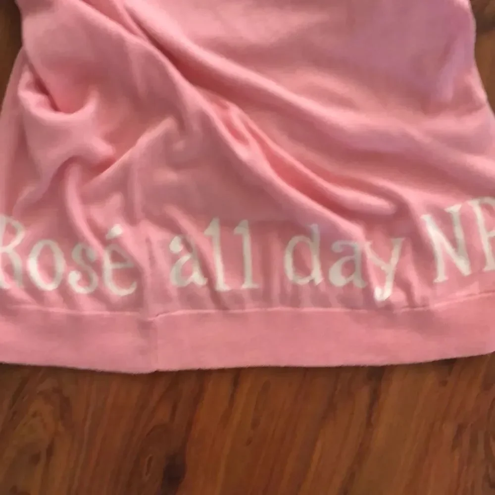 Caroline Grace “Rose all day NPT” wine lovers pink sweater cotton cashmere S
